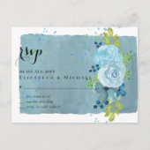 Stof Blauw Groen Trouw Populair Budget Briefkaart (Voorkant)