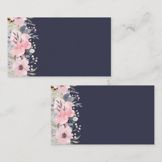 Stof Blauw Groene Huwelijks Uitnodigingen BEGROTIN (Voorkant / Achterkant)