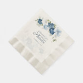 Stof blauw groenigheid eucalyptus bruidsfeest papi servet (Hoek)