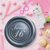 Stof Blauw Kaars Was Zegel Drip Zoete 16 Bruiloft Papieren Bordje (Feest)