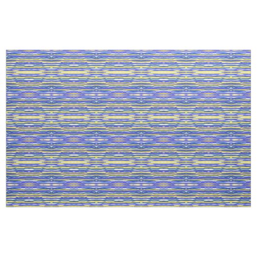 Stof - Blauw/Lavendel/Gele Strepen (Fat Quarter)