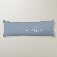 Stof Blauw Minimalistisch Modern Monogram Elegant