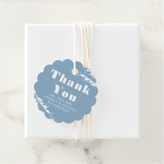 Stof blauw Pampas Gras Bedankt Bedankjes Labels (In situ)