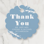 Stof blauw Pampas Gras Bedankt Bedankjes Labels (Voorkant)