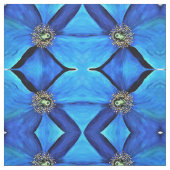 Stof - Blauw Poppy Abstract (Swatch)