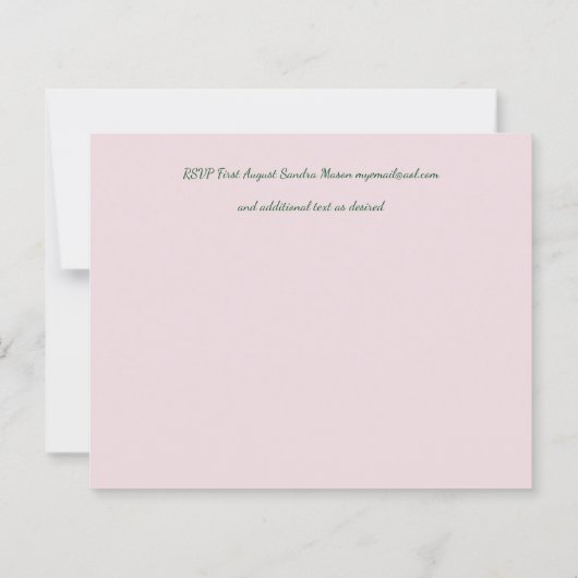 Stof Blauw Roze Roze Bloem Bruiloft Budget (Achterkant)