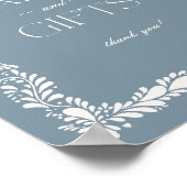 Stof blauw Talavera-tegelkaart en geschenkenbord Poster (Hoek)