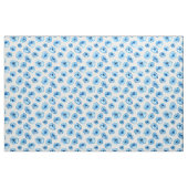 Stof - Blauwe Papavers Waterverf (Fat Quarter)