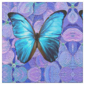 Stof - Blauwe Vlinder op Hydrangea (Close Up)