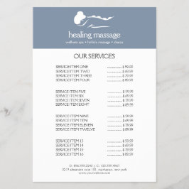 STOF BLUWE VROUW STONE MASSAGE Wellness Dag Spa Flyer