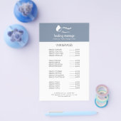 STOF BLUWE VROUW STONE MASSAGE Wellness Dag Spa Flyer (Enkel)