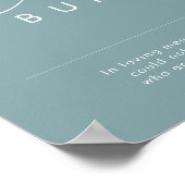 Stof Boho | Blauw Dit Kaars Brandt Bord Poster (Hoek)