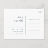Stof Boho | Groen Save the Date Uitnodiging Briefkaart (Achterkant)