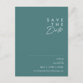 Stof Boho | Groene Save the Date Uitnodiging Briefkaart (Voorkant)