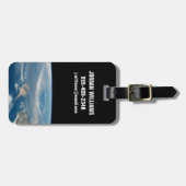 stof boven het middellandse-zeegebied en het Zee c Bagagelabel (Voorkant horizontaal)