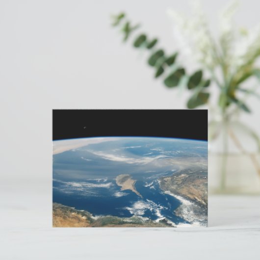 stof boven het middellandse-zeegebied en het Zee c Briefkaart (Staand voorkant)