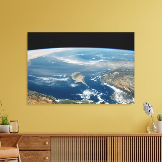 stof boven het middellandse-zeegebied en het Zee c Canvas Afdruk (Insitu (Woonkamer))