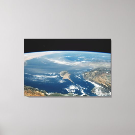 stof boven het middellandse-zeegebied en het Zee c Canvas Afdruk (Voorkant)