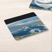 stof boven het middellandse-zeegebied en het Zee c Kartonnen Onderzetters (Schuin)