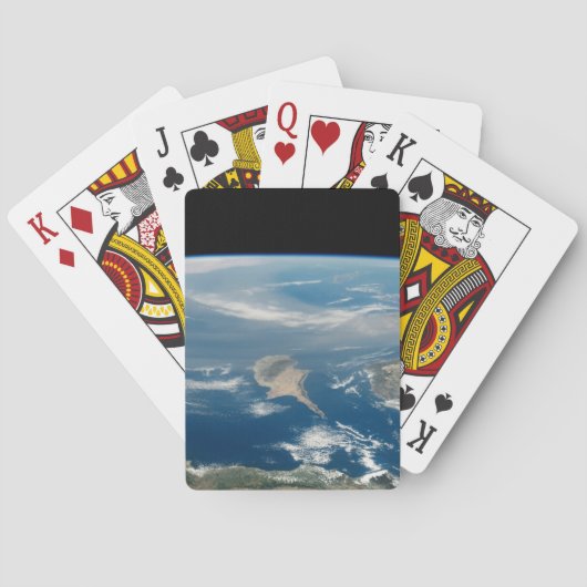 stof boven het middellandse-zeegebied en het Zee c Pokerkaarten (Achterkant)