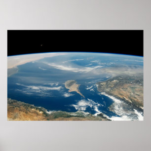 stof boven het middellandse-zeegebied en het Zee c Poster