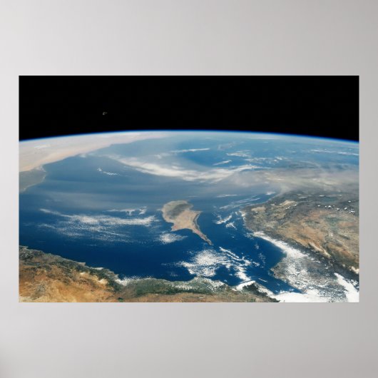 stof boven het middellandse-zeegebied en het Zee c Poster (Voorkant)