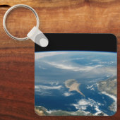 stof boven het middellandse-zeegebied en het Zee c Sleutelhanger (Voorkant)