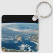 stof boven het middellandse-zeegebied en het Zee c Sleutelhanger (Achterkant)