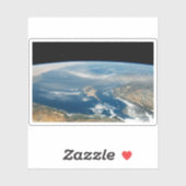 stof boven het middellandse-zeegebied en het Zee c Sticker (Vel)