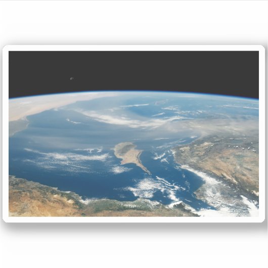 stof boven het middellandse-zeegebied en het Zee c Sticker (Voorkant)