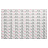 Stof - Elephants roze en grijs (Fat Quarter)