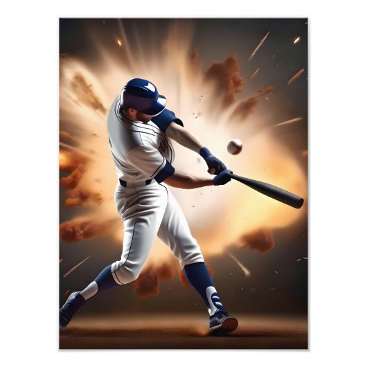 Stof en glorie: honkbal de thuisrun foto afdruk (Voorkant)