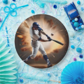 Stof en glorie: honkbal de thuisrun papieren bordje (Feest)