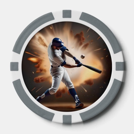 Stof en glorie: honkbal de thuisrun poker chips (Voorkant)