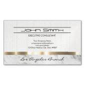 Stof en marmer met metalen afwerking magnetisch visitekaartje (Voorkant)