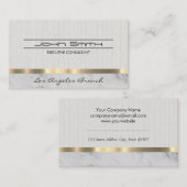 Stof en marmer met metalen afwerking visitekaartje (Voorkant / Achterkant)