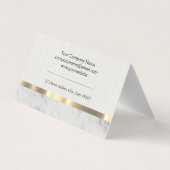 Stof en marmer met metalen afwerking visitekaartje (Achterkant)