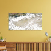 Stof en wolken over de Taklimakan Des Canvas Afdruk (Insitu (Woonkamer))