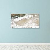 Stof en wolken over de Taklimakan Des Canvas Afdruk (Insitu (Houten vloer))