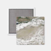 Stof en wolken over de Taklimakan Des Magneet (Voorkant / Achterkant)