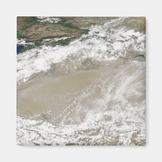 Stof en wolken over de Taklimakan Des Magneet (Voorkant)