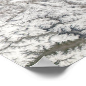 Stof en wolken over de Taklimakan Des Poster (Hoek)