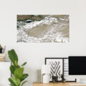 Stof en wolken over de Taklimakan Des Poster (Thuiskantoor)