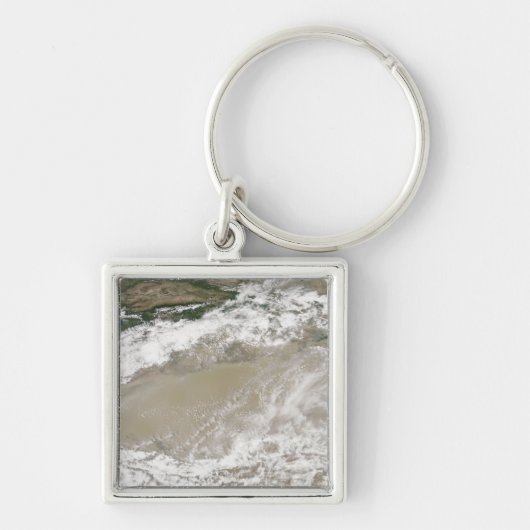 Stof en wolken over de Taklimakan Des Sleutelhanger (Voorkant)