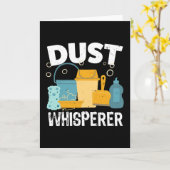 Stof fluisteraar Funny Schoonmaak Schoon Cadeau Kaart (Gele Bloem)