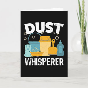 Stof Fluisteraar Grappig Schoonmaken Schoon Cadeau Kaart