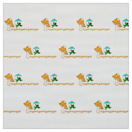 Stof Frogging Ribbit paddenstoel