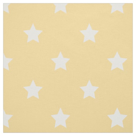 Stof: Gele en witte sterren Stof (Swatch)