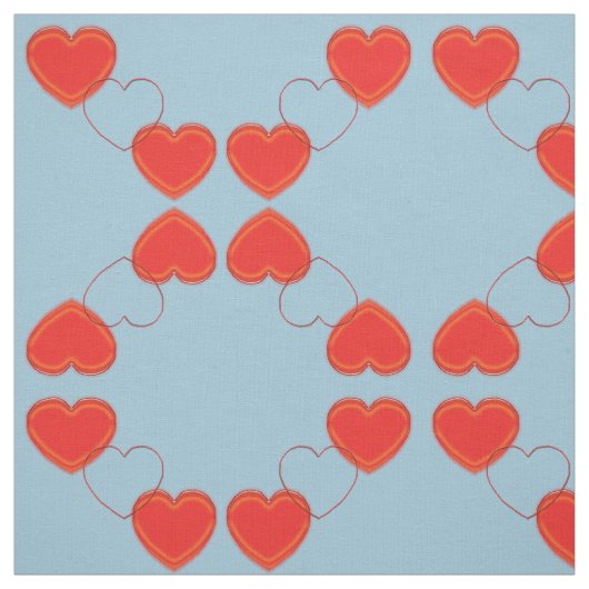 Stof - gereflecteerde harten (Swatch)