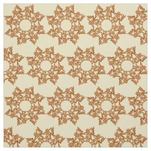 Stof - geweven bladeren (Swatch)